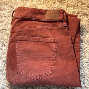 Red corduroy pants